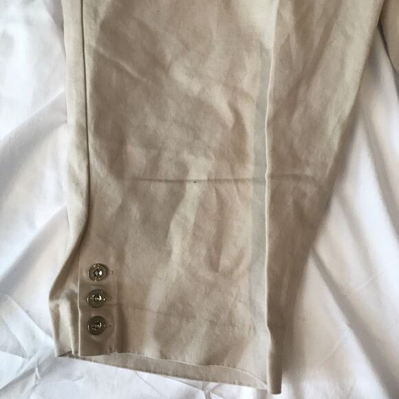 Roz & Ali Capri  Womens Size 18 Beige Tapered Leg Ankle Stretch Flat Front - Picture 2 of 9